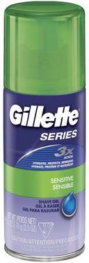 Gillette Sensitive Skin Shave Gel, 2.5 Ounce -- 24 per case.