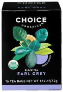 Choice Organic Teas Earl Grey Black Tea - 16 bags per pack -- 6 packs per case.
