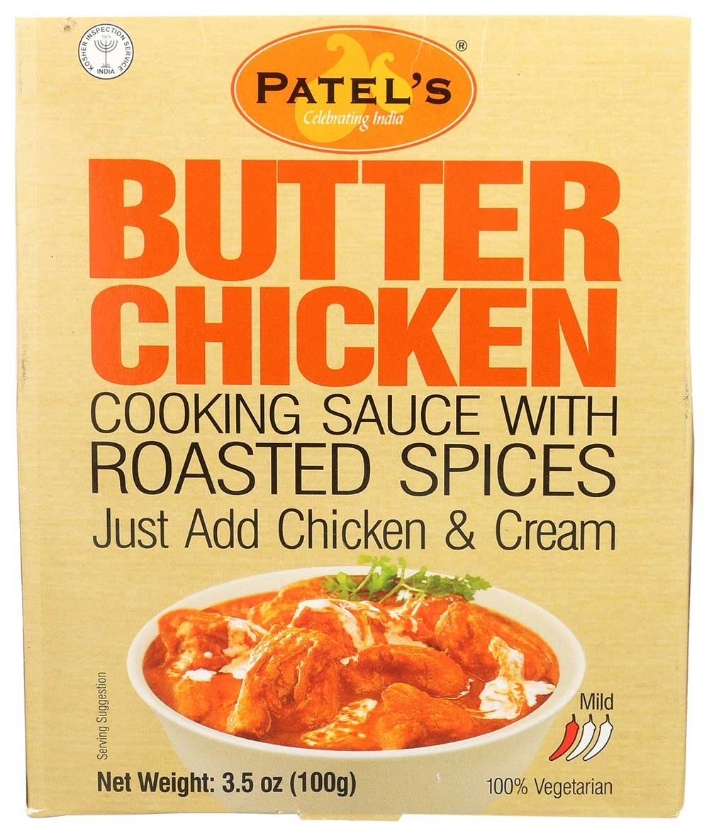 Patels Butter Chicken Mild Cooking Sauce with Roasted Spice, 3.53 Ounce -- 6 per case