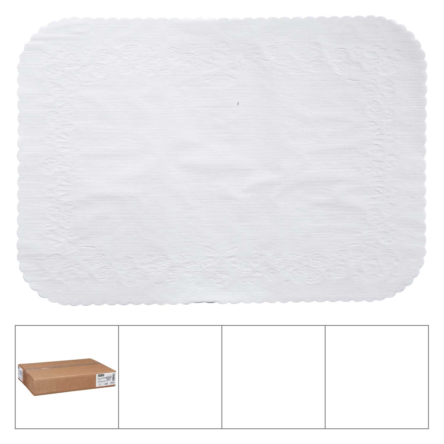 Lapaco Scalopped Edge Seville Rose Embossed Bond Light Weight Tray Cover -- 1000 per case.