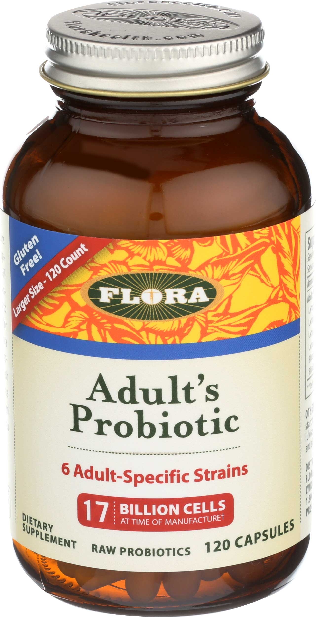 Flora Adults Probiotic Capsules, 120 count