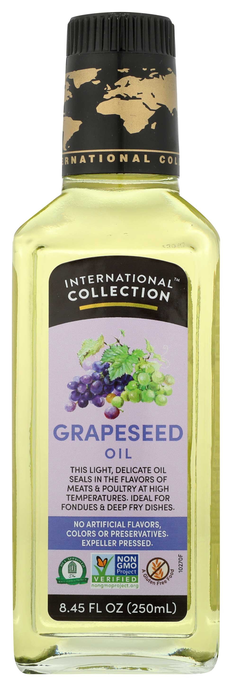 Internation Collection Grapeseed Oil, 8.45 Oz -- 6 Per Case.