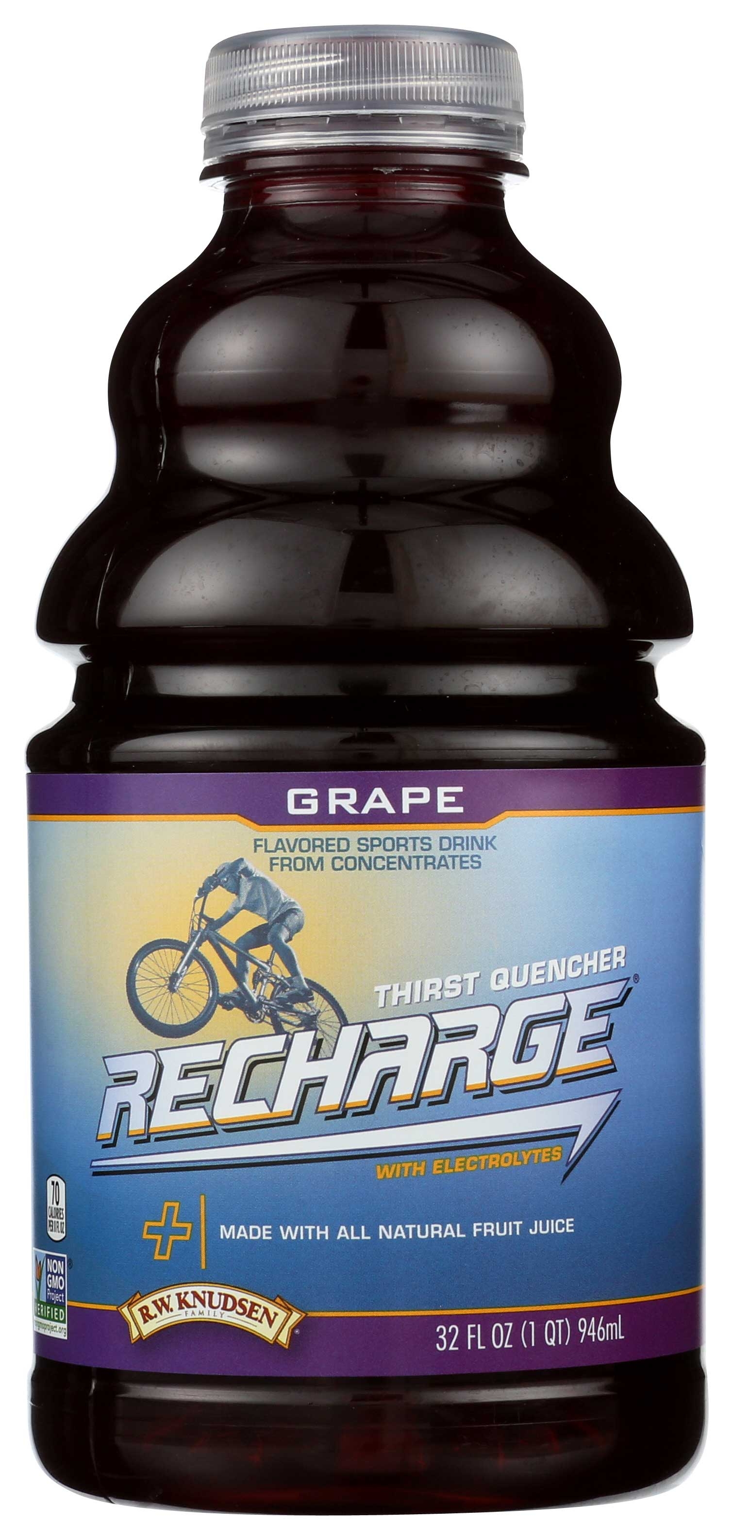 R.W. Knudsen Recharge Grape Juice, 32 Fluid Ounce -- 6 per case