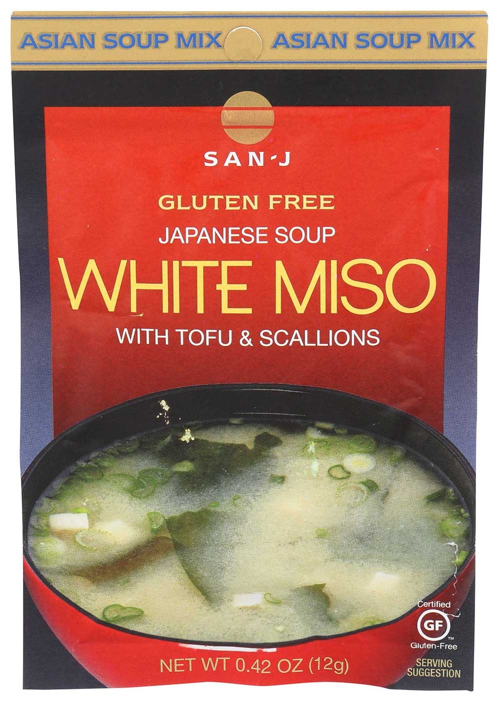 San-J White Miso Soup Envelope, 0.42 Ounce -- 36 per case