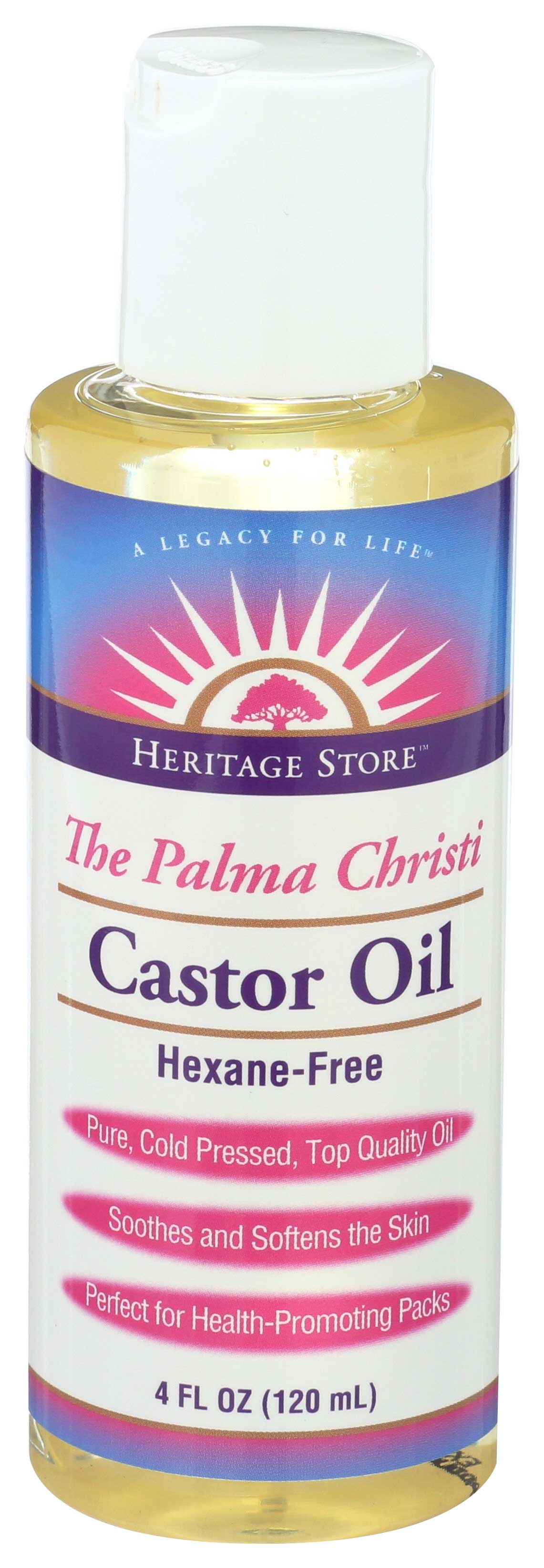 Heritage Store Castor Oil, 4 Fluid Ounce