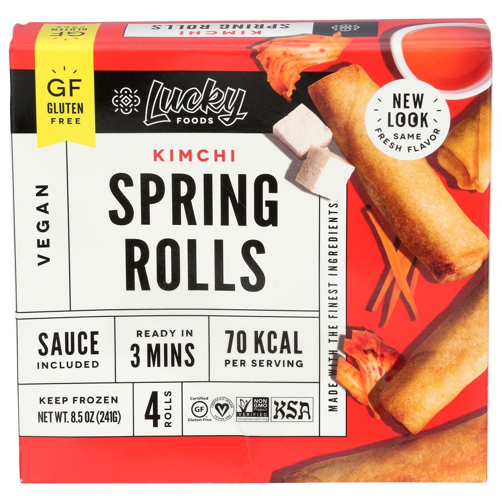 Lucky Gluten Free Kimchi Spring Roll, 8.5 Ounce -- 8 per case