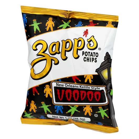 Zapps Voodoo New Orleans Kettle Style Potato Chips, 1 Ounce -- 60 per case.