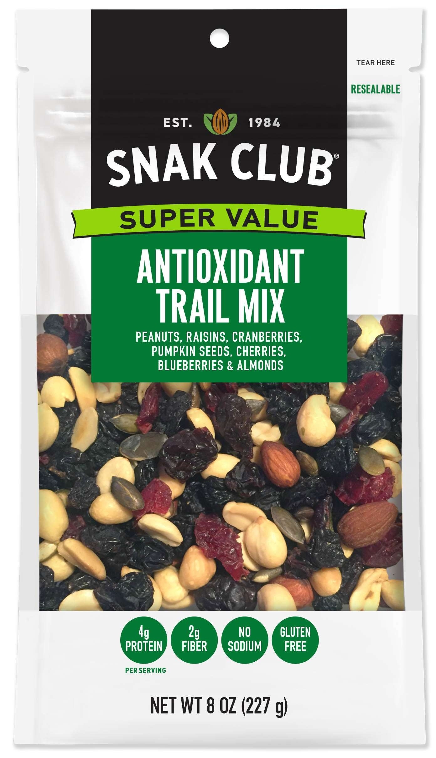 Century Snacks Snak Club Super Value Antioxidant Trail Mix, 8 Ounce -- 6 per case