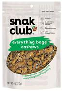 Century Snacks Snak Club Everything Bagel Cashews - Small Gusset Bag, 4 Ounce -- 6 per case