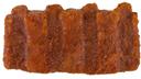 Kings Command Foods Fully Cooked Pork Rib Shaped Patties with BBQ Sauce, 3 Ounce -- 160 per case