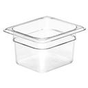 Cambro Camwear Polycarbonate Clear Sixth Size Food Pan, 4 inch Deep