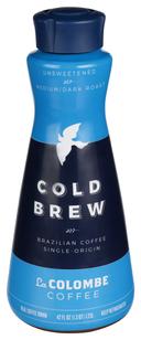 La Colombe Unsweetened Dark Roast Brazillian Cold Brew Coffee, 42 Fluid Ounce -- 6 per case