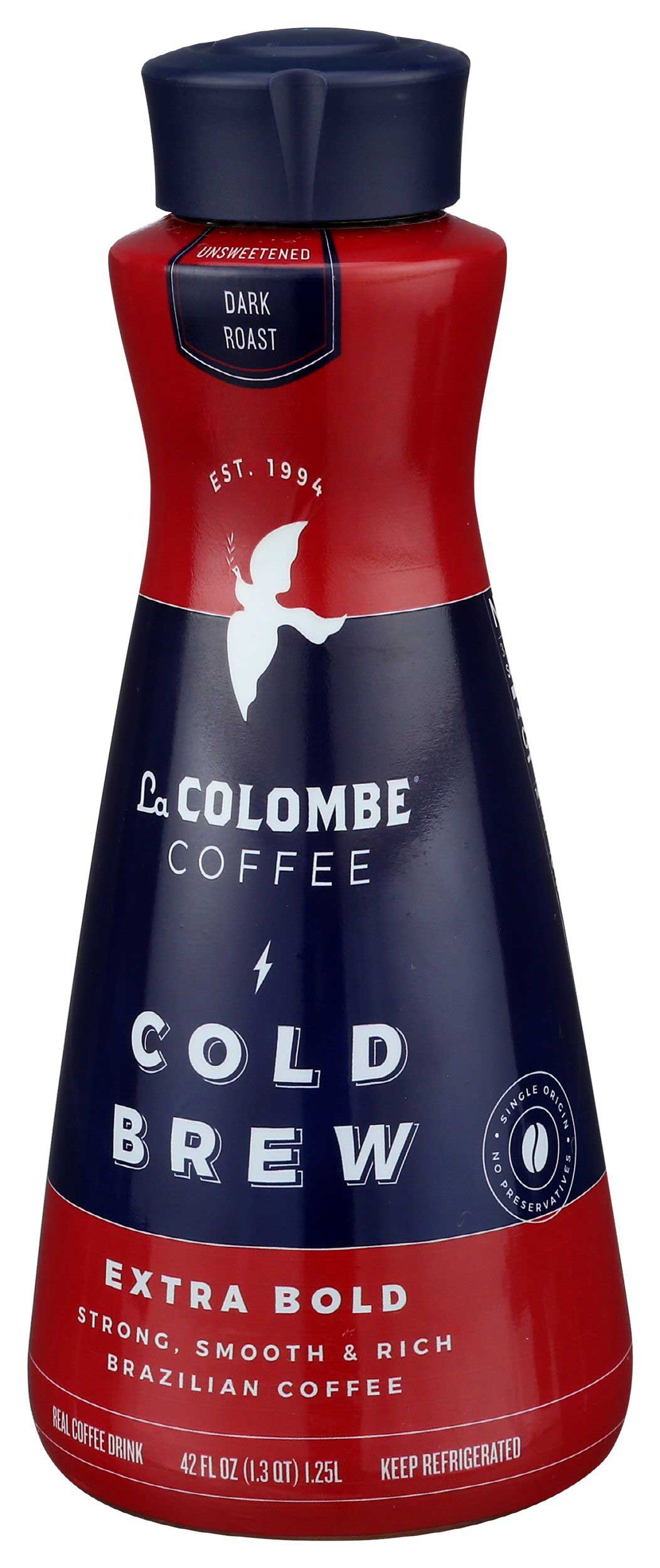 La Colombe Extra Bold Dark Roast Brazil Cold Brew Coffee, 42 Fluid Ounce -- 6 per case