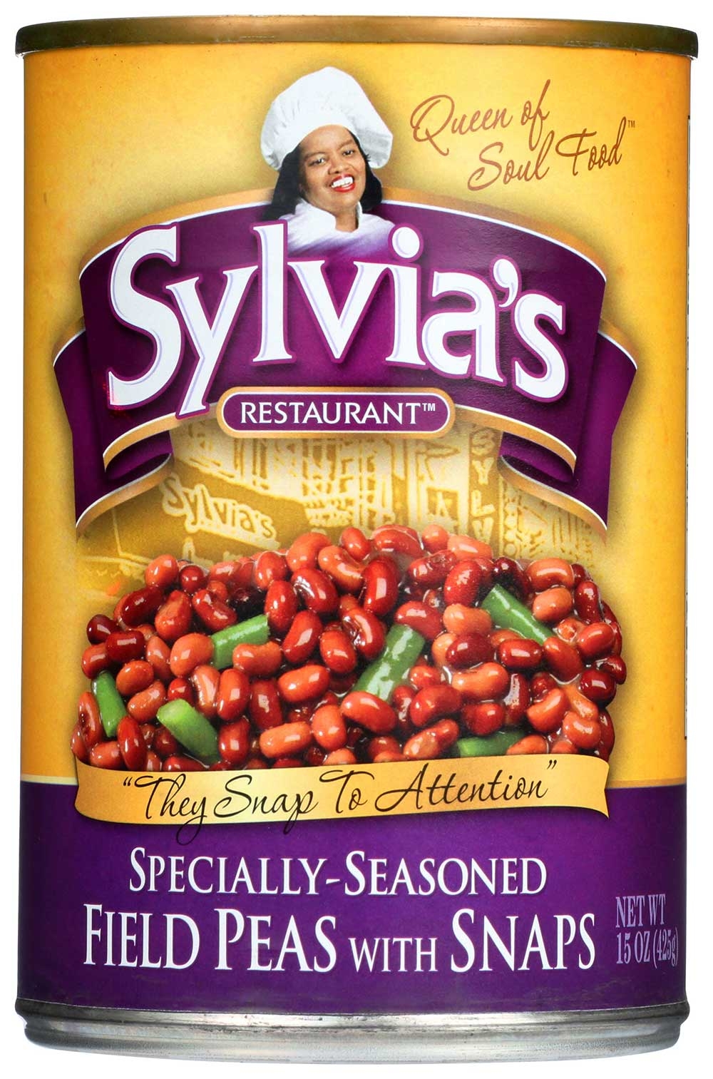 Sylvias Restaurant Field Peas with Snaps, 15 Ounce -- 12 per case