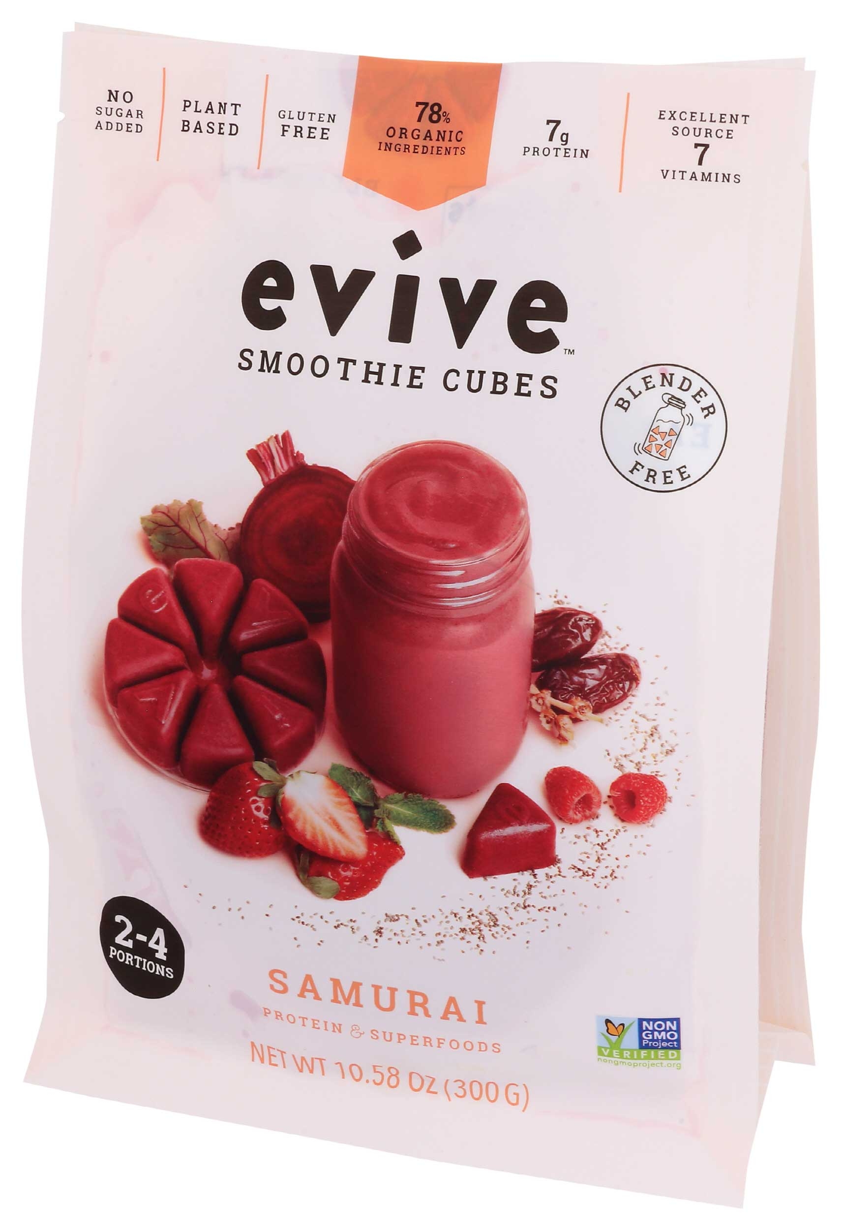 Evive Organic Samurai Smoothie Cube, 10.58 Ounce -- 8 per case