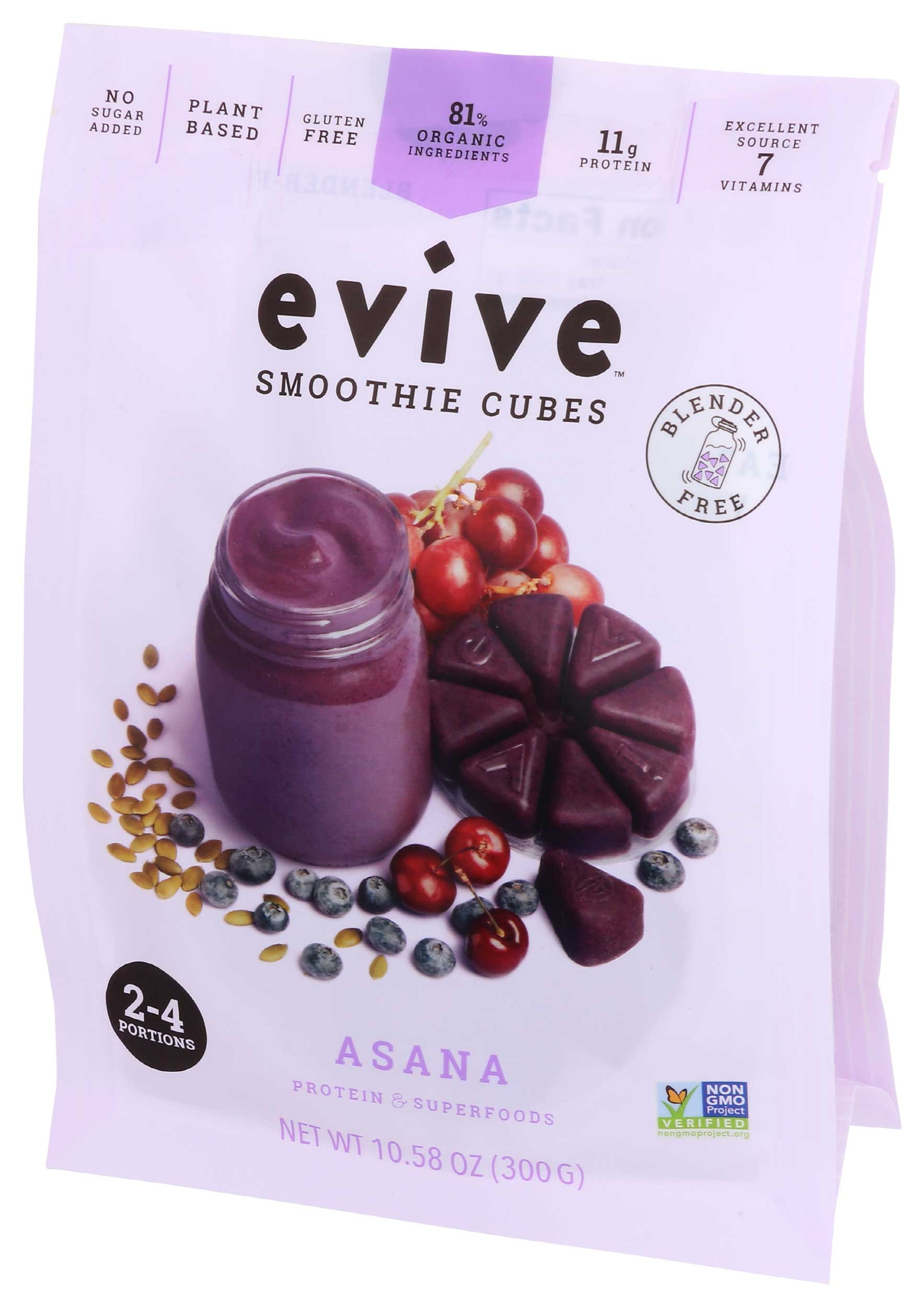 Evive Organic Asana Plant Based Smoothie Cube, 10.58 Ounce -- 8 per case