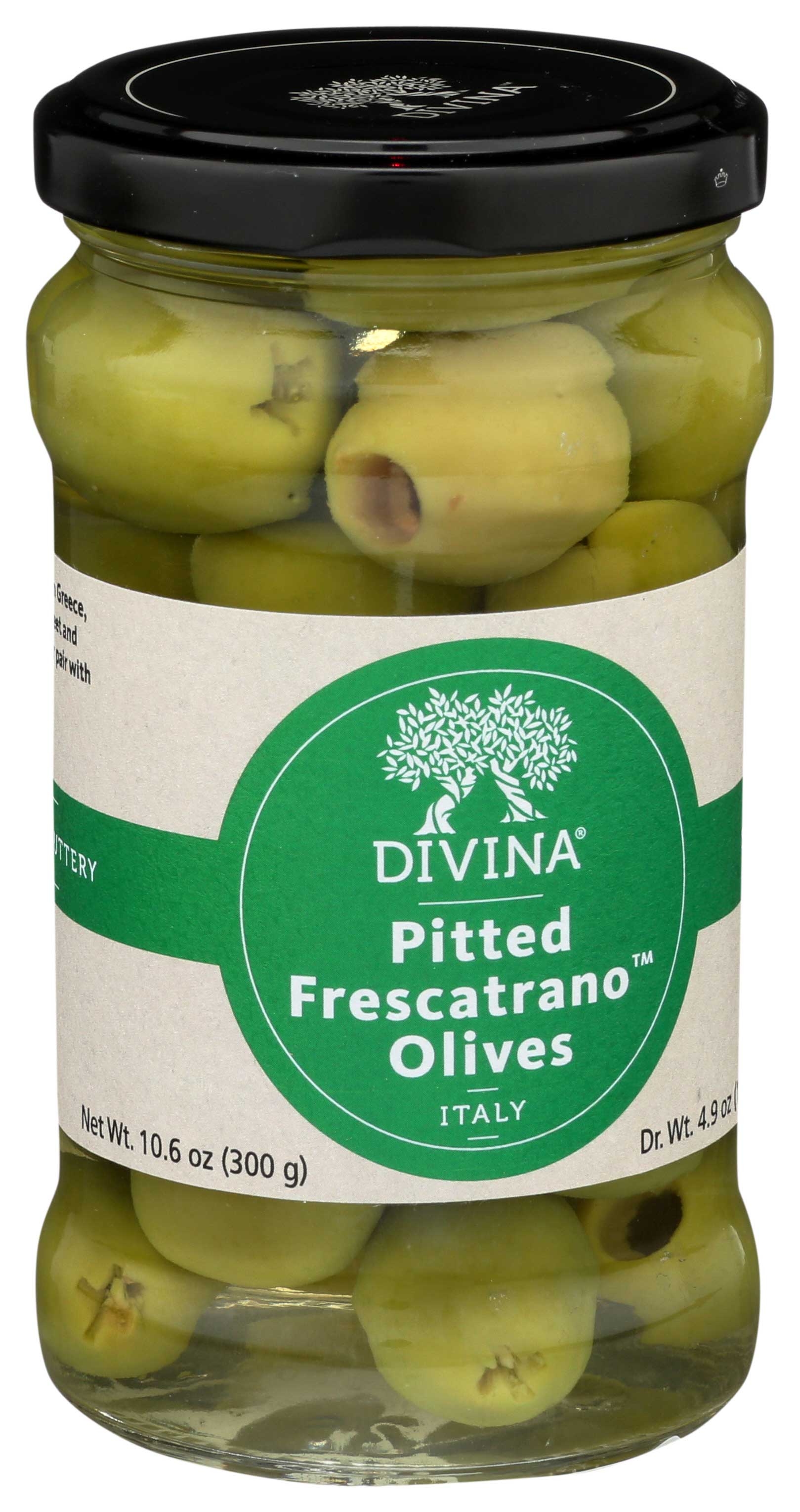 Divina Pitted Frescatrano Olives, 4.9 Ounce -- 6 per case