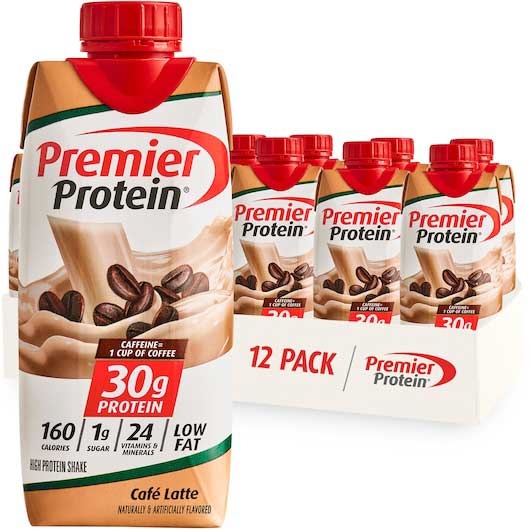 Premier Protein Cafe Latte Protein Shake, 11.5 Fluid Ounce -- 12 per case