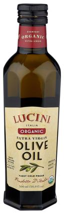 Lucini 100 Percent Organic Extra Virgin Olive Oil, 17 Ounce -- 6 per case