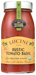 Lucini Italia Organic Rustic Tomato Basil Pasta Sauce, 25.5 Fluid Ounce -- 6 per case