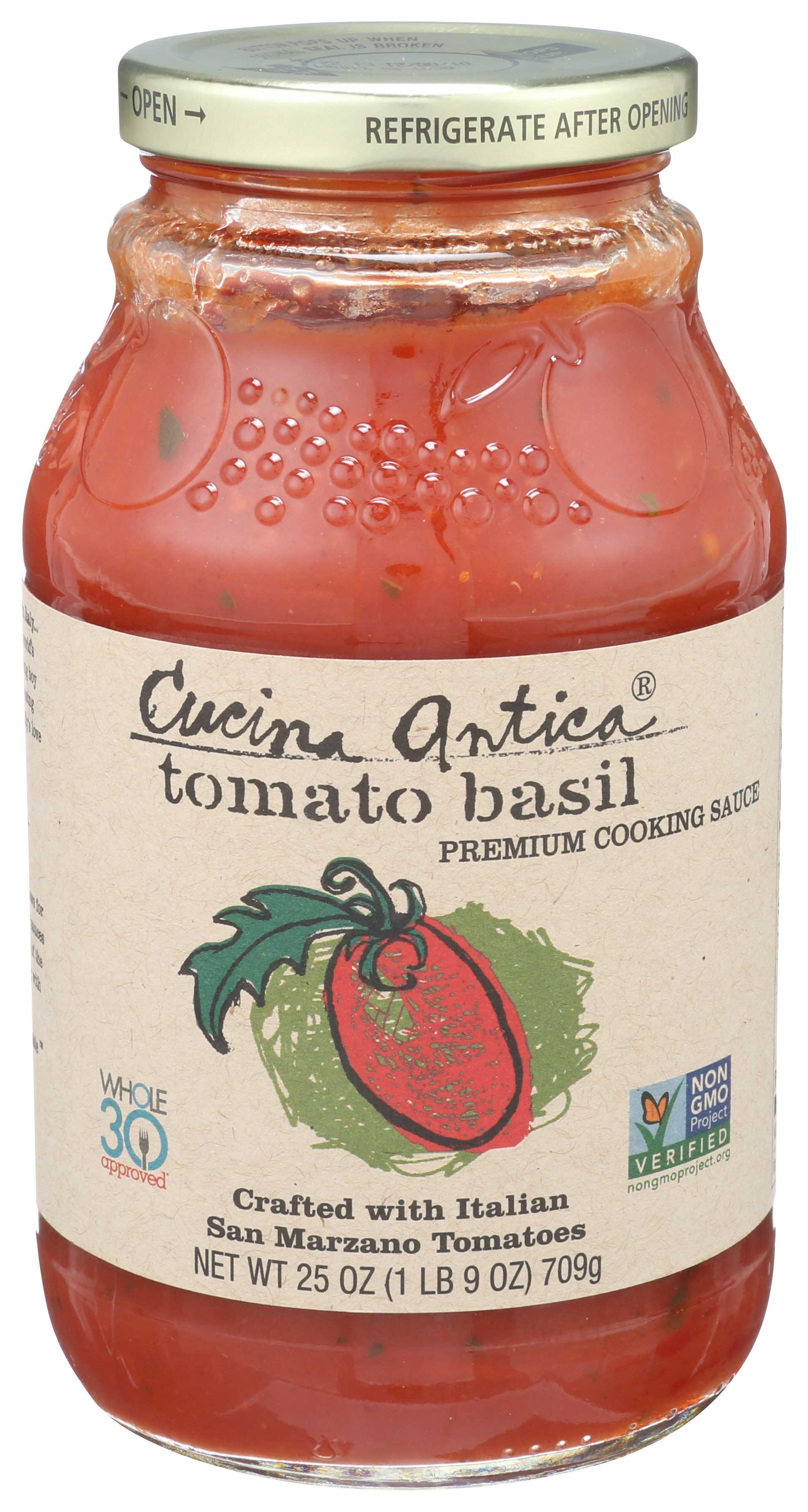 Cucina Antica Tomato Basil Sauce, 25 Ounce -- 12 per case.