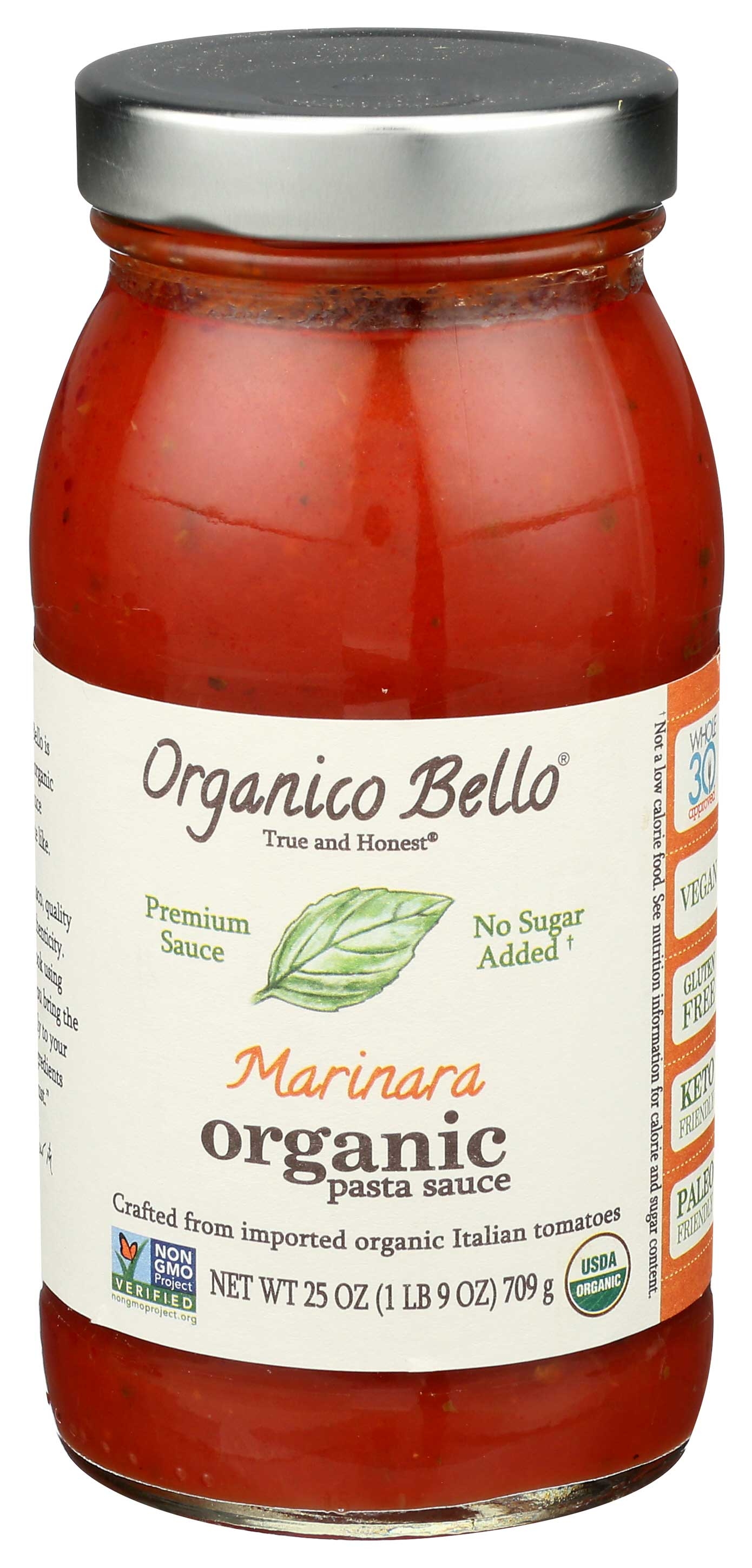 Organico Bello Marinara Pasta Sauce, 25 Ounce -- 6 per case.