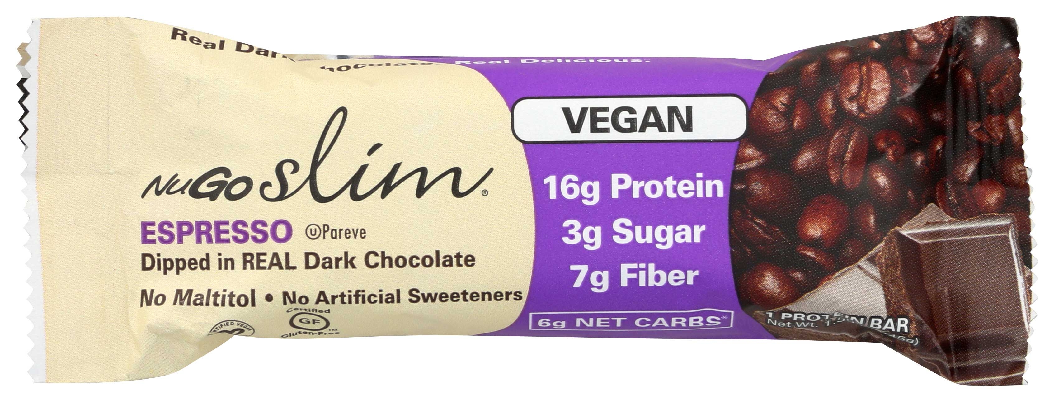 Nugo Slim Espresso Nutrition Bar, 1.59 Ounce -- 12 per case.