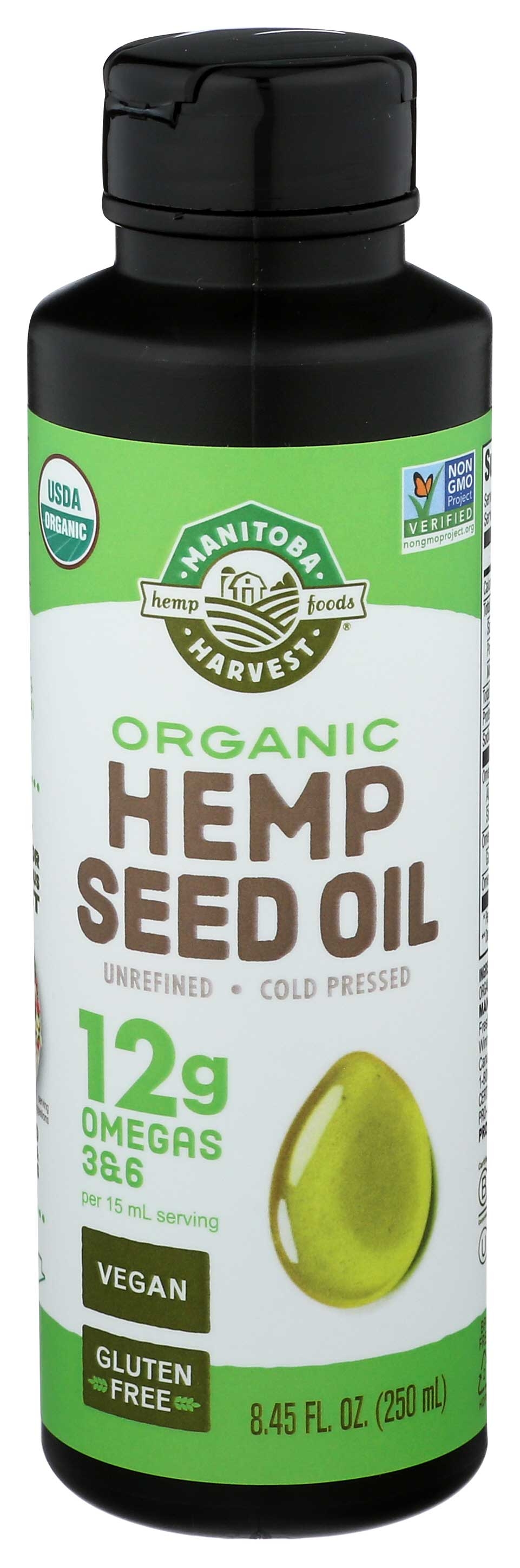 Manitoba Harvest Organic Hemp Seed Oil, 8 Ounce -- 6 per case.