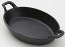 American Metalcraft Mini Round Cast Iron Casseroles with Handle, 9 1/2 x 6 3/8 x 2 inch