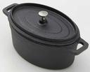 American Metalcraft Mini Round Cast Iron Casseroles with Handle and Lid, 7 x 4 1/2 x 2 3/4 inch