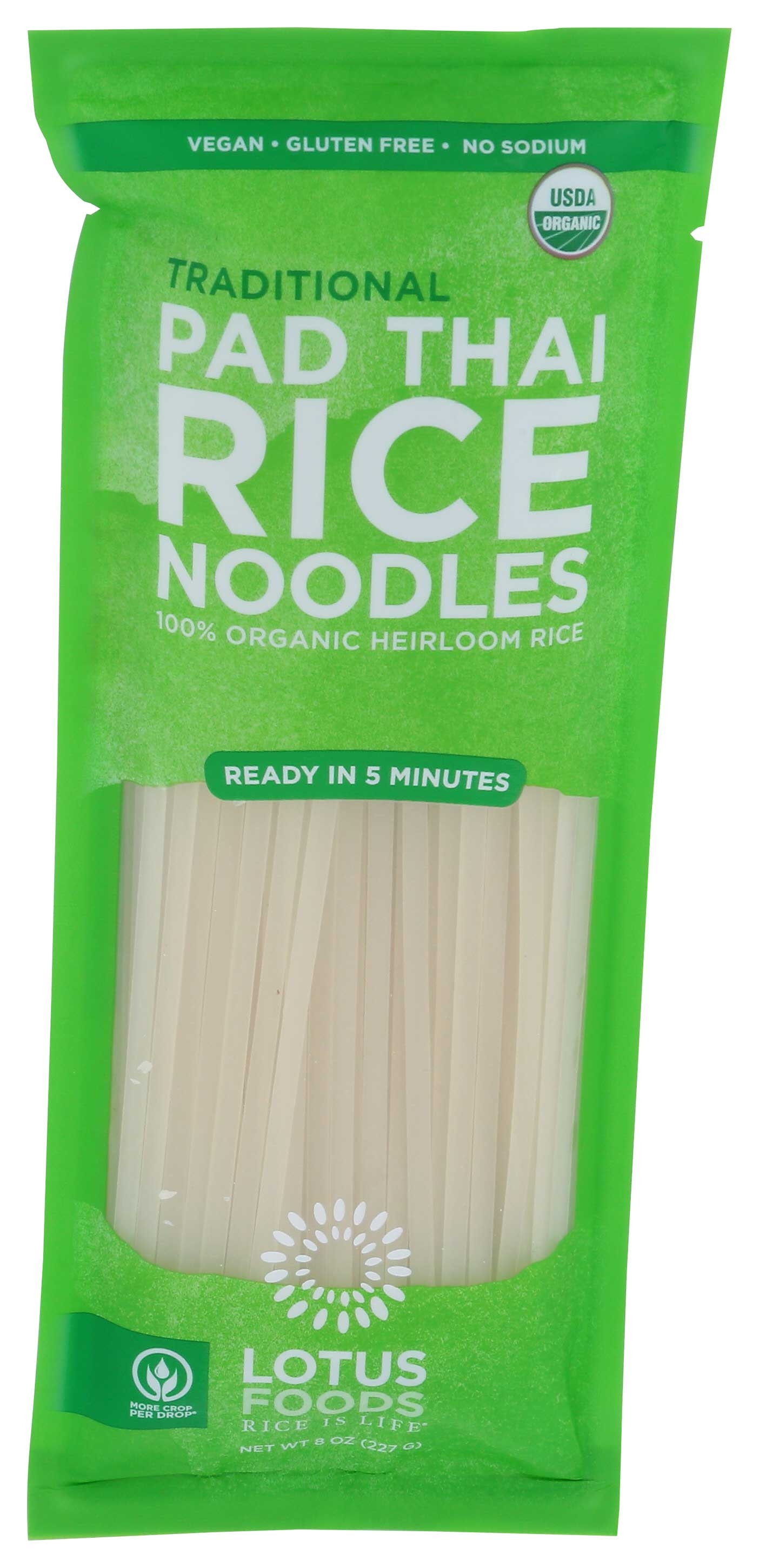 Lotus Foods Organic Traditional Pad Thai Rice Noodles, 8 Ounce -- 8 per case