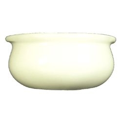 Vertex China Vista Undecorated White Onion Soup Bowl with Handle, 13 Ounce -- 24 per case.