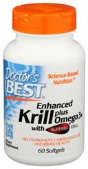 Doctors Best Krill Enhanced Plus Omega 3s Softgels - 60 count per pack