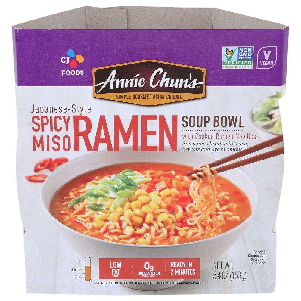 Annie Chuns Japanese Style Spicy Miso Ramen Soup Bowl, 5.4 Ounce -- 6 per case