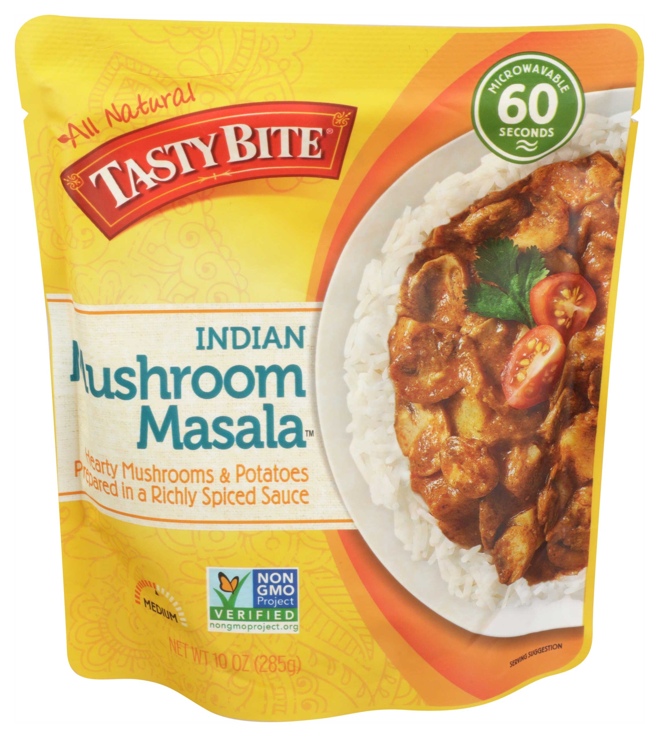 Tasty Bite Mushroom Masala Entree, 10 Ounce -- 6 per case.