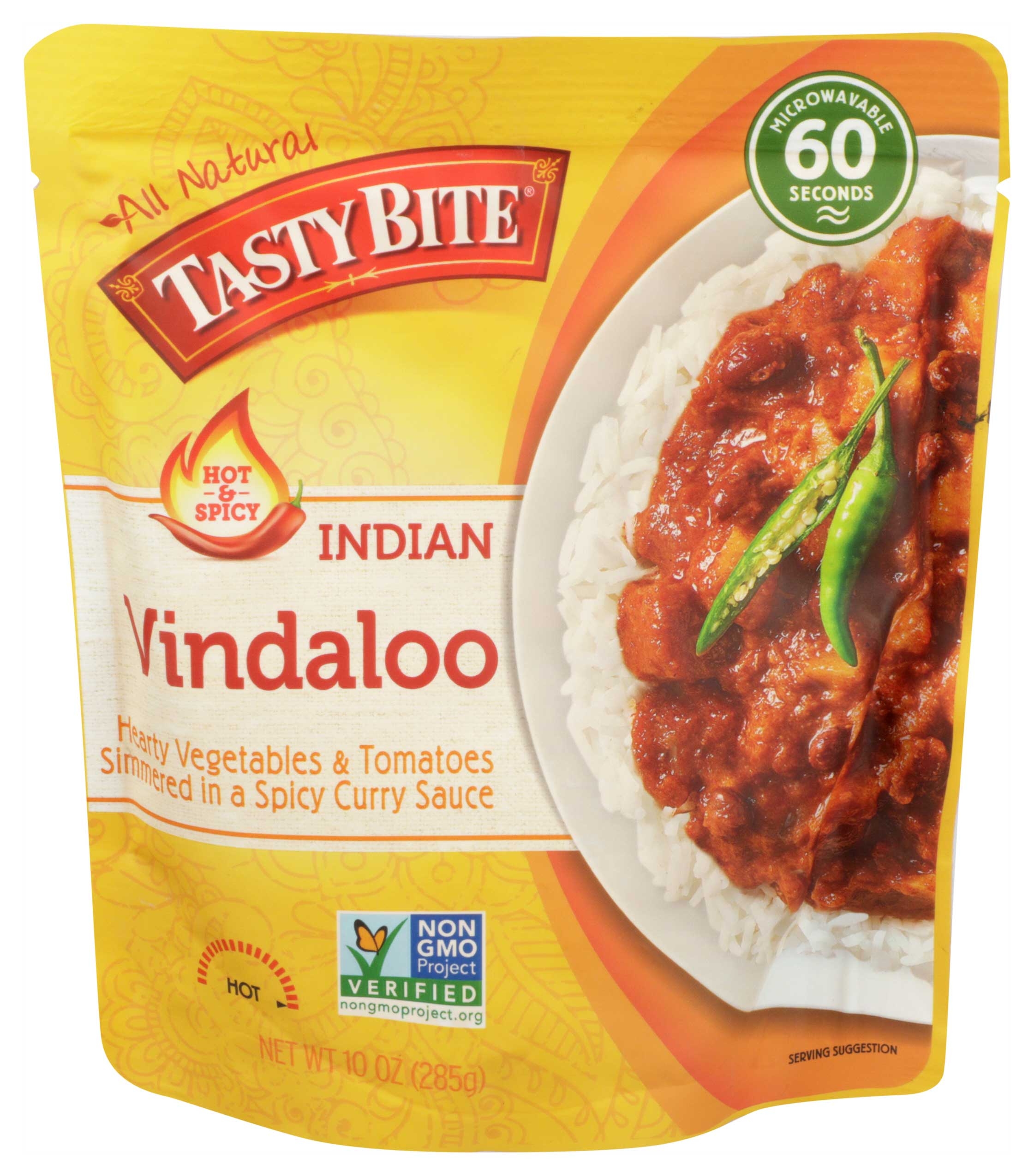 Tasty Bite Hot and Spicy Indian Vindaloo Entree, 10 Ounce -- 6 per case.