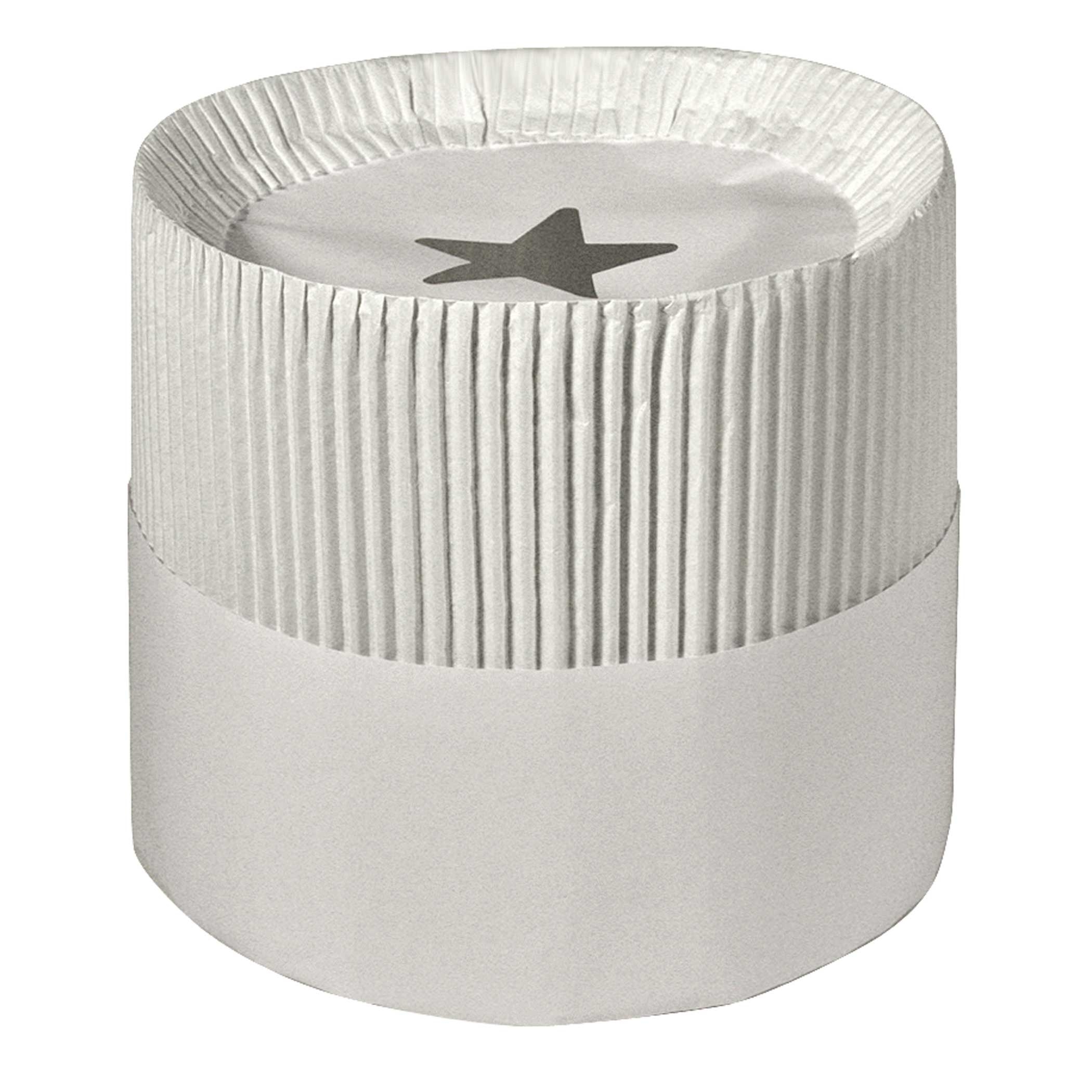 Cellucap White Le Flute Lightweight Paper Corrugated Chef Hat, 7 inch -- 12 per case.