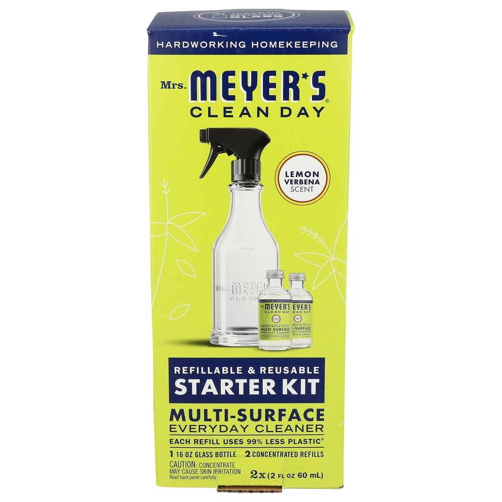 Mrs Meyers Lemon Verbena Multi-Surface Everyday Cleaner Kit -- 3 per case