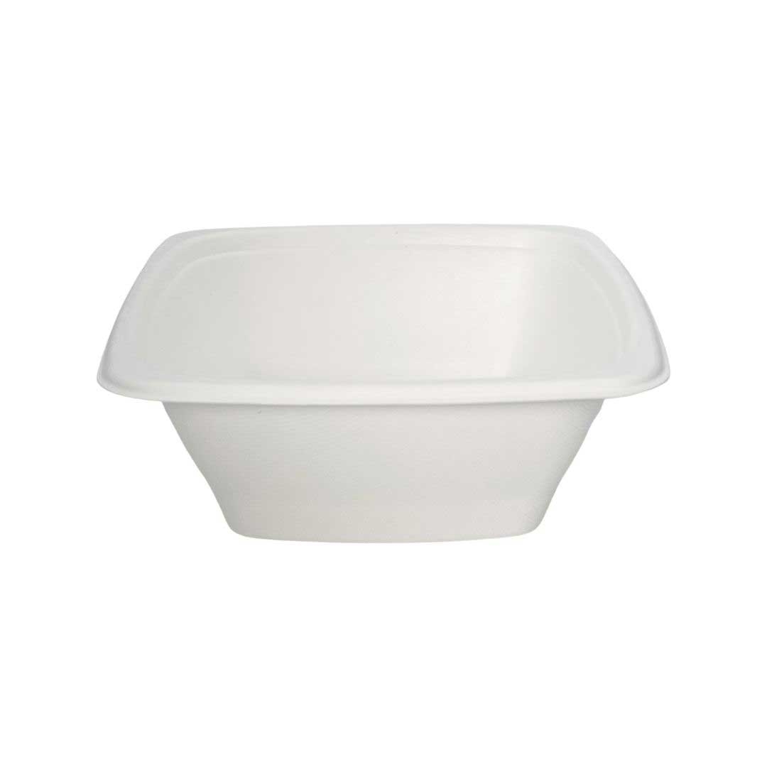 Responsible Products Square No-PFAS Added Compostable Molded Fiber Bowl, 48 Ounce Capacity -- 200 per case