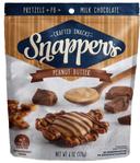 Snappers Pretzels Plus Caramel Plus Milk Dark Peanut Butter Chocolate Snacks - Display, 6 Ounce -- 30 per case.