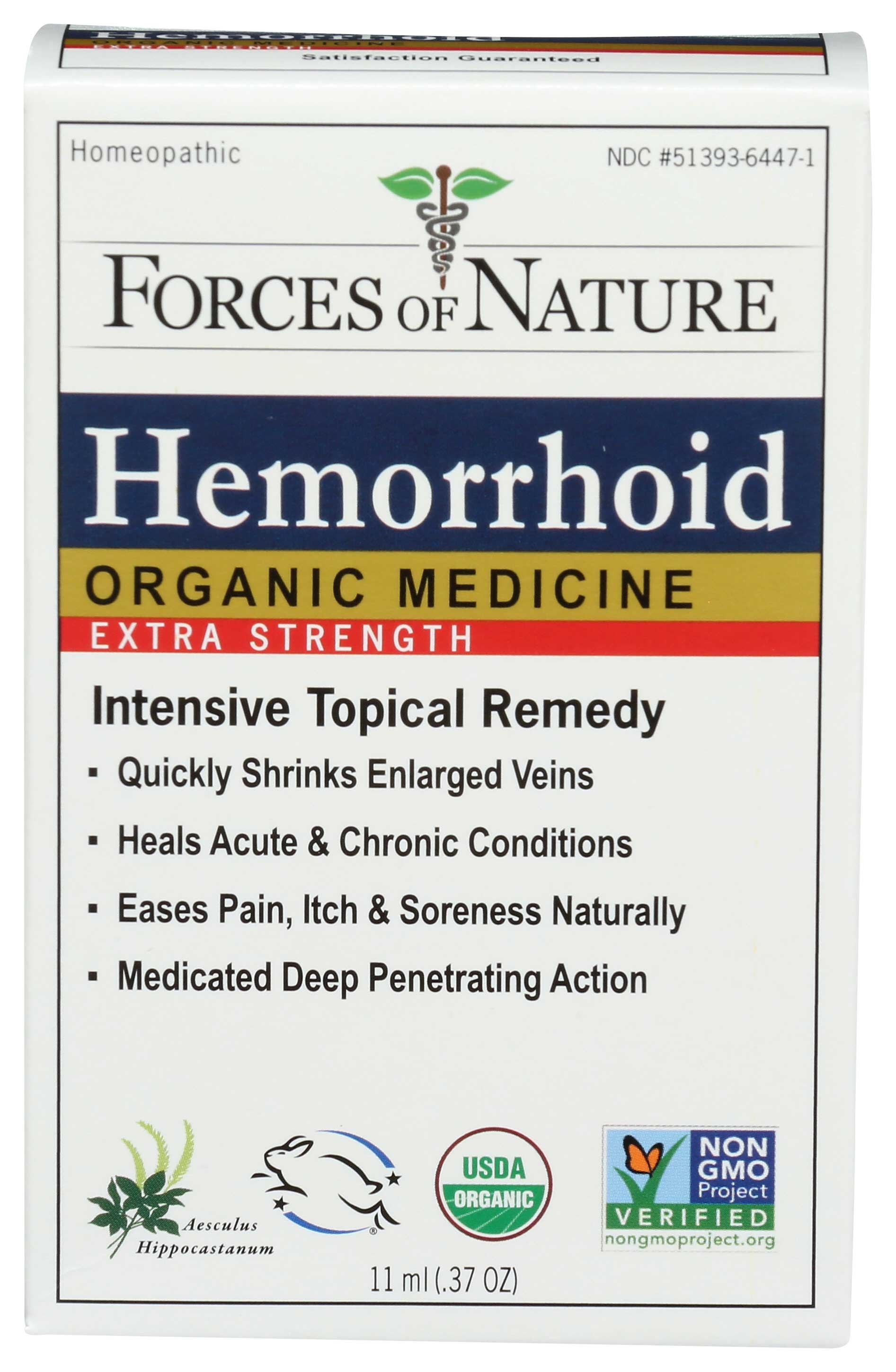 Forces of Nature Organic Extra Strength Hemorrhoid Control, 11 Milliliter