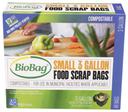 Biobag Small Compostable Food Scrap Bag, 3 Gallon - 48 count per pack -- 12 packs per case