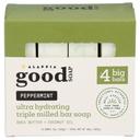 Alaffia Peppermint Good Bar Soap, 4 count