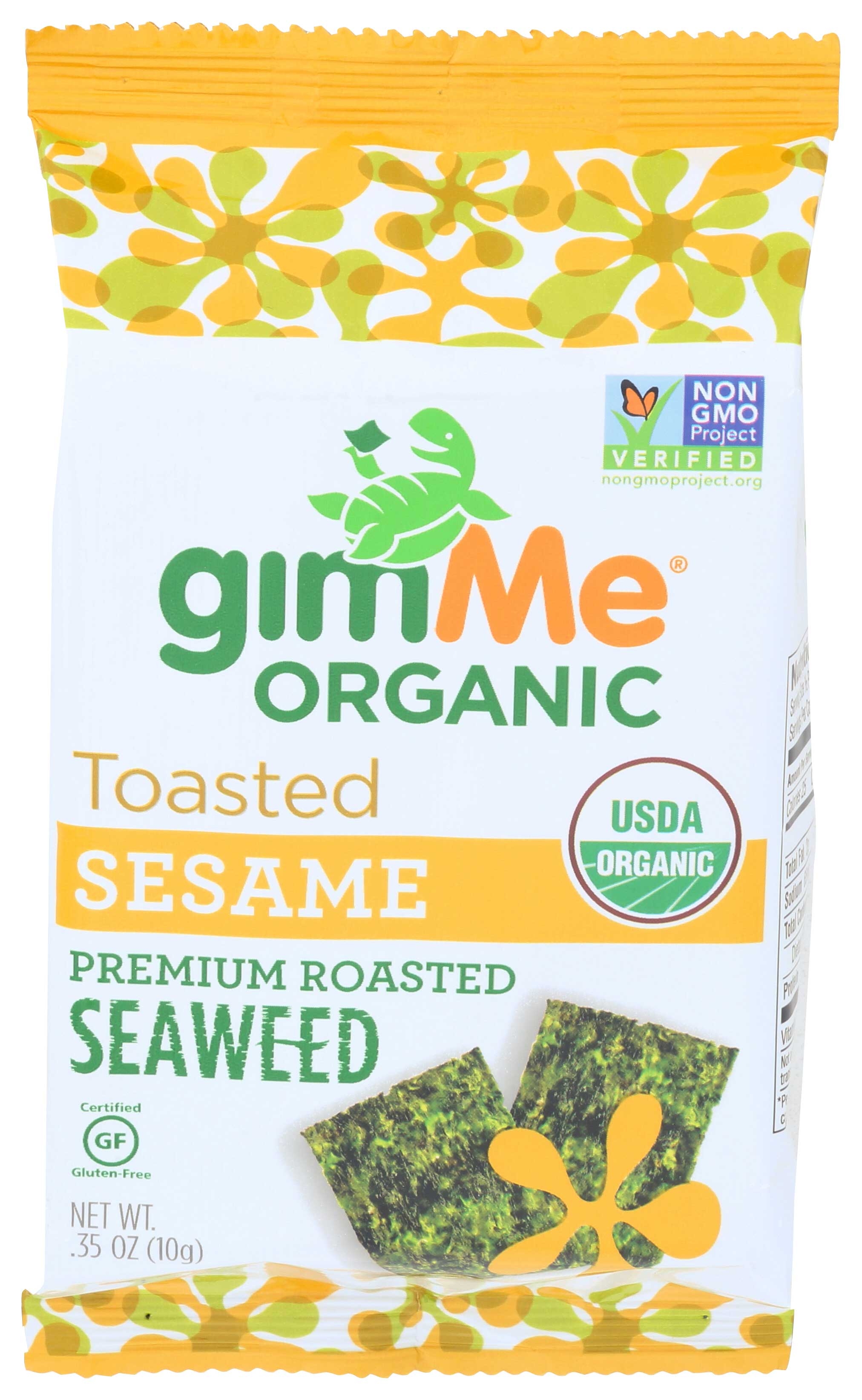Gimme Organic Sesame Roasted Seaweed Snacks, 0.35 Ounce -- 12 per case.