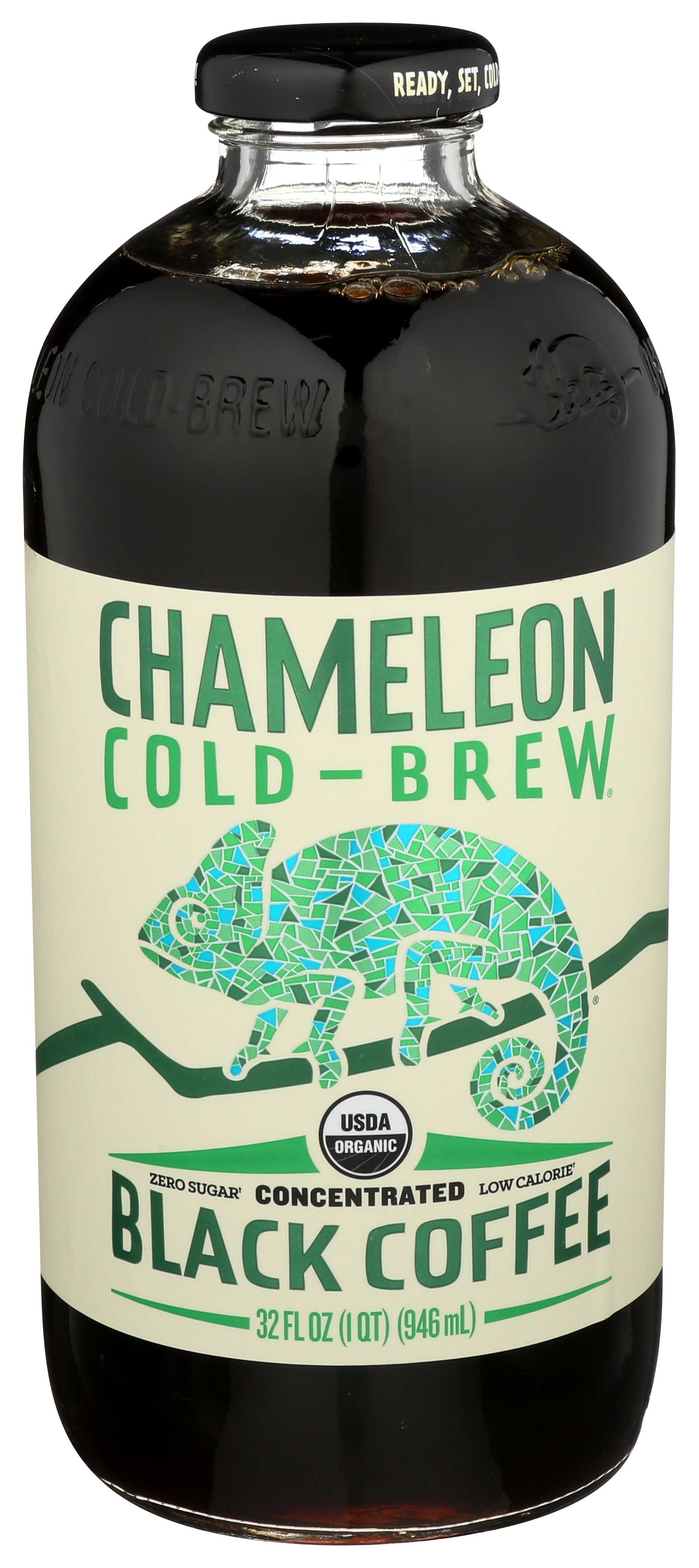 Chameleon Cold-Brew Organic Black Coffee Concentrate, 32 Fluid Ounce -- 6 per case