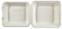 Primeware Plastic Deep Medium Lined Hinged Lid Container, 7.875 x 8 inch -- 160 per case.
