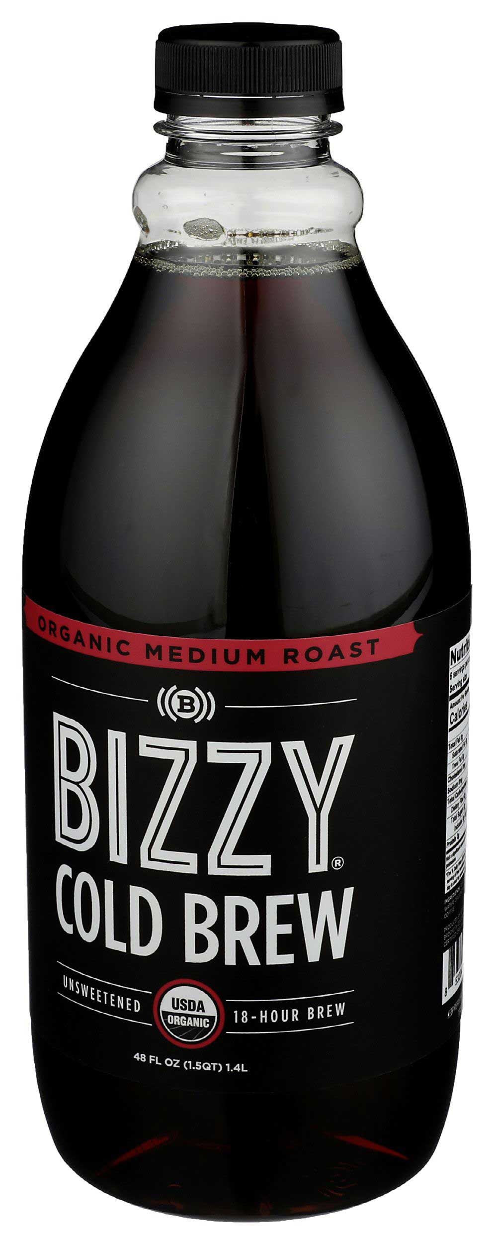 Bizzy Organic Medium Roast Cold Brew Coffee, 48 Fluid Ounce -- 6 per case