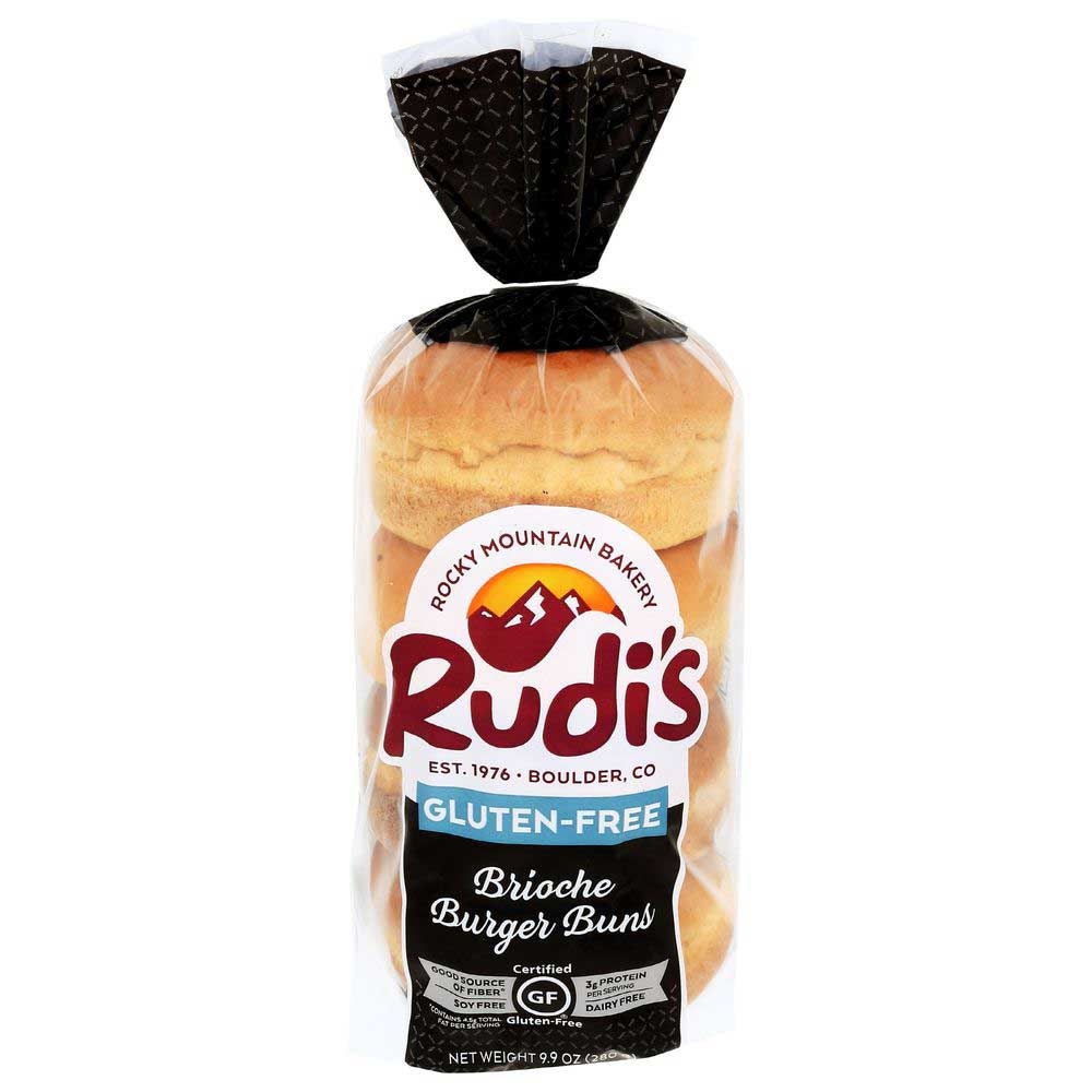 Rudis Gluten Free Brioche Burger Bun, 9.9 Ounce -- 8 per case