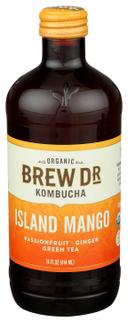 Brew Dr Kombucha Organic Island Mango Kombucha, 14 Fluid Ounce -- 12 per case