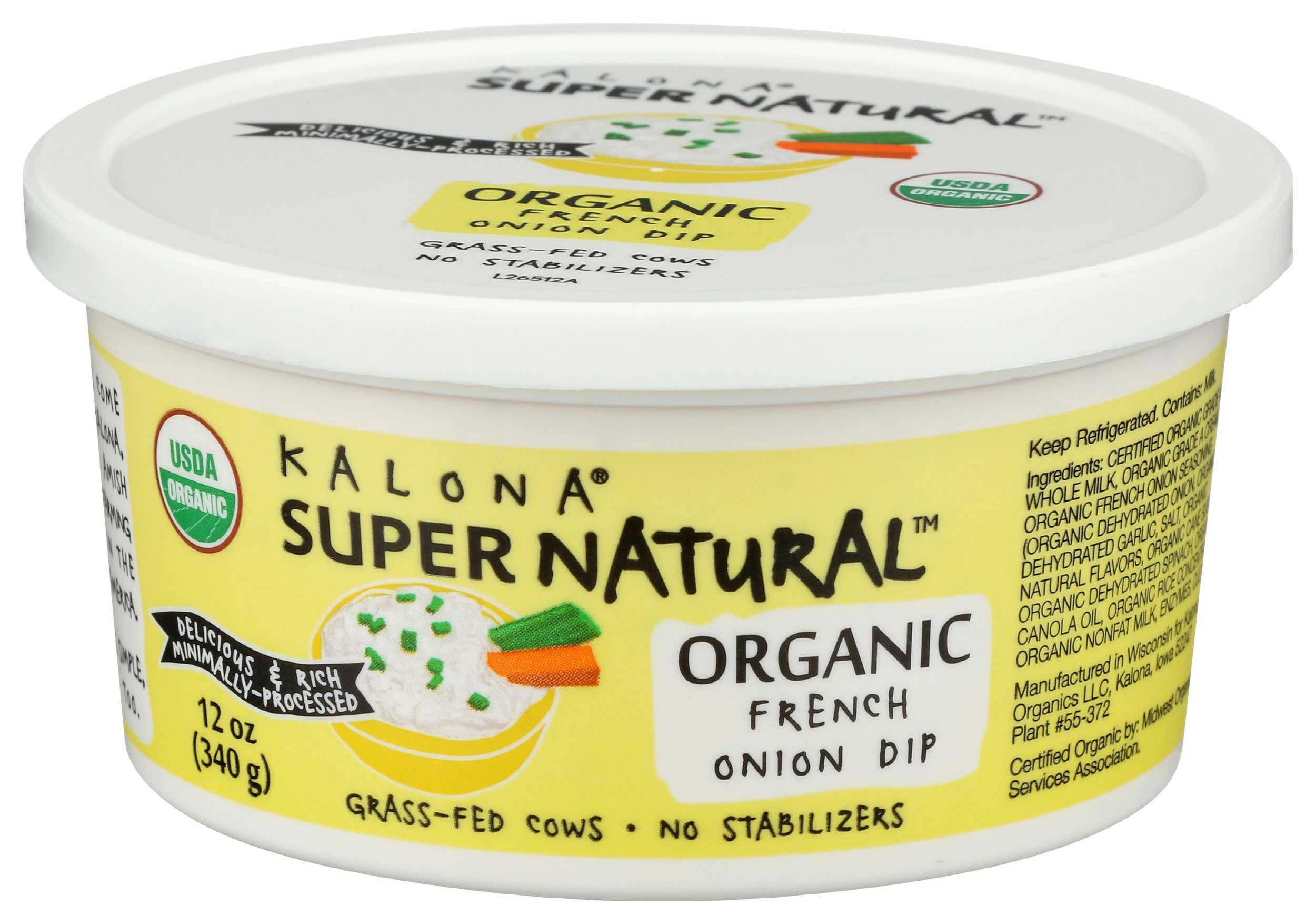 Kalona SuperNatural Organic French Onion Dip, 12 Ounce -- 6 per case